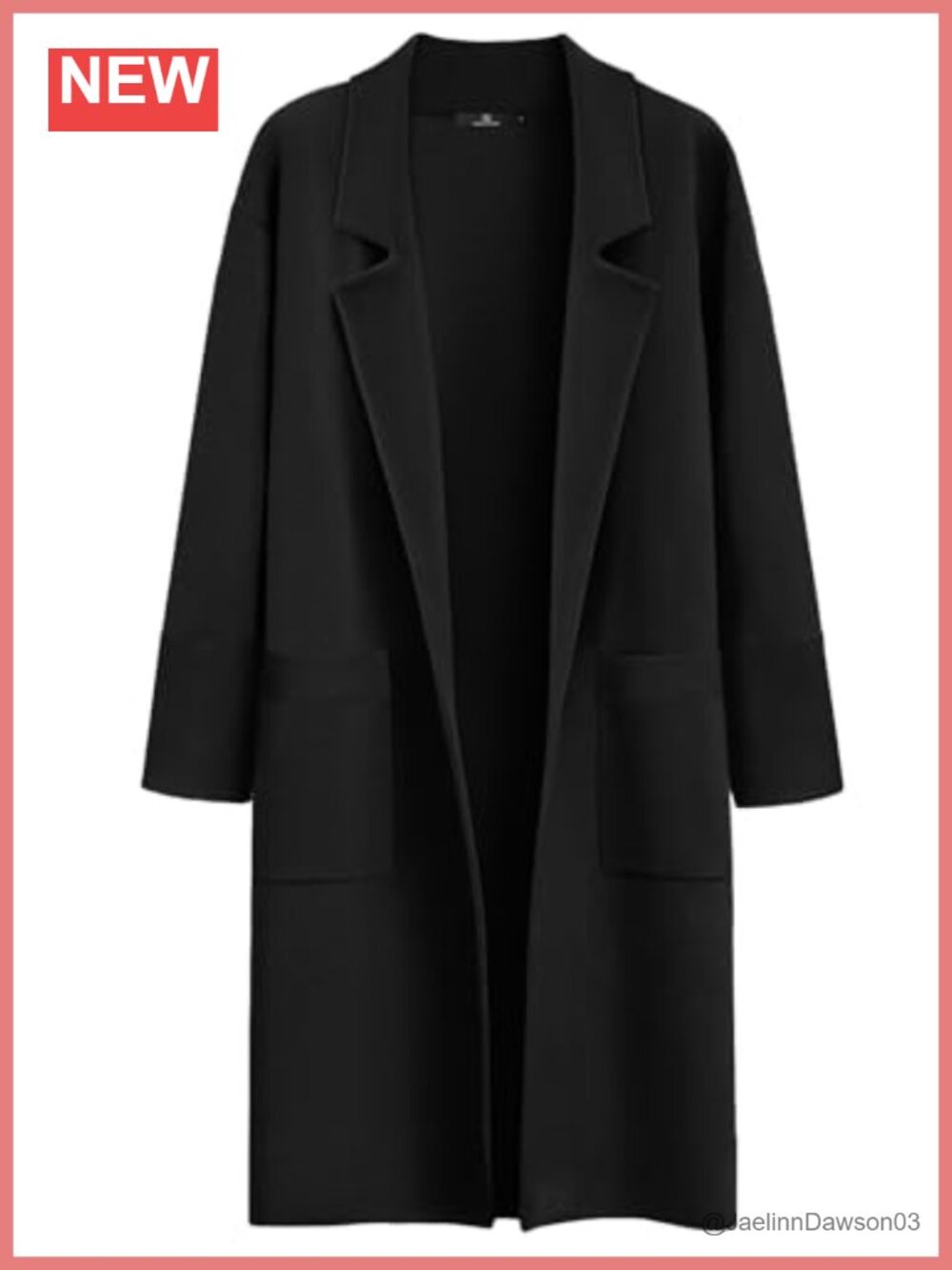 Long Cardigan Sweater Oversized Open Front Trench Coat with Pockets